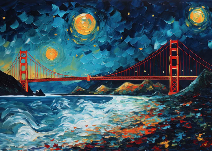 Starry Golden Gate