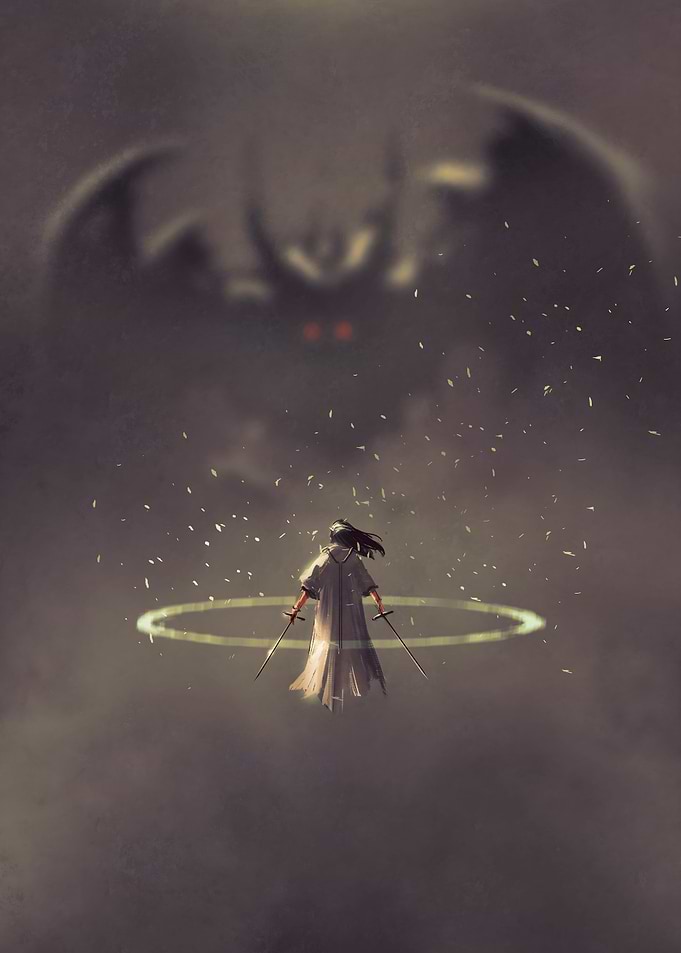 Duel between knight