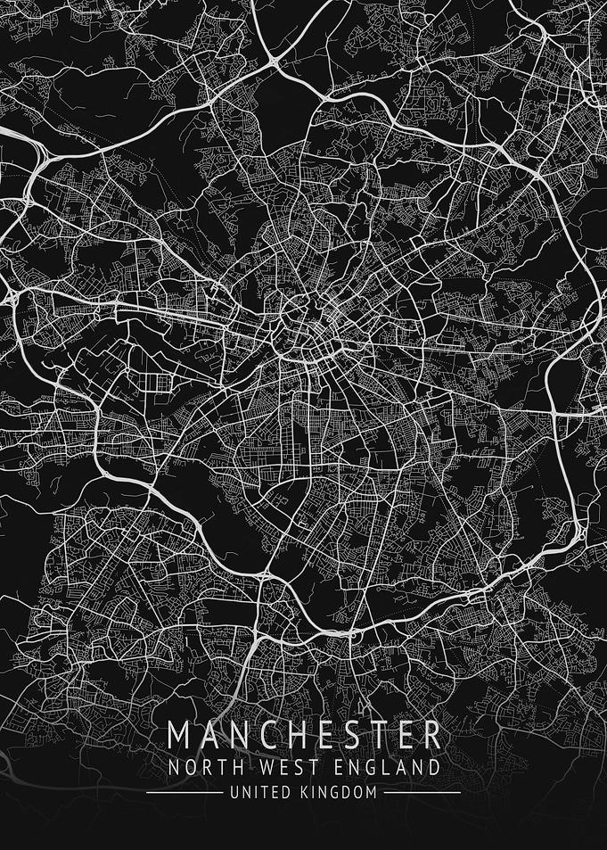 Manchester UK City Map