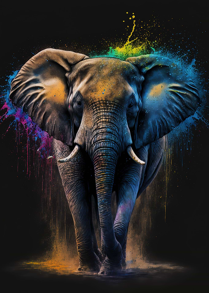 elephant colorful