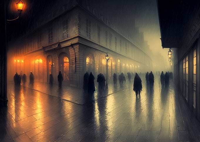 Magical dark alley