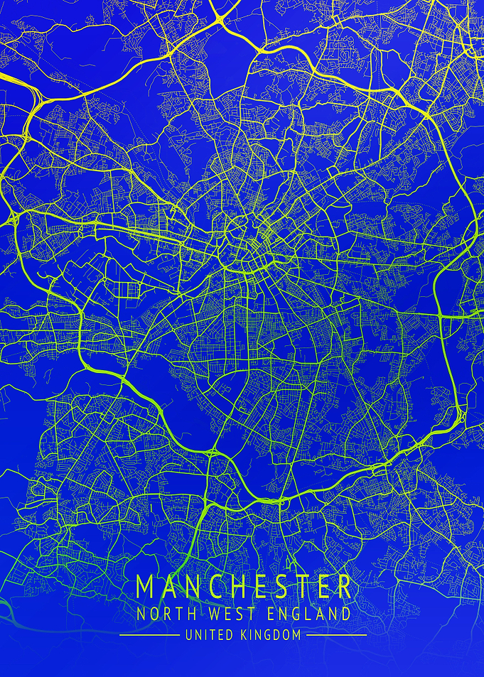 Manchester UK City Map