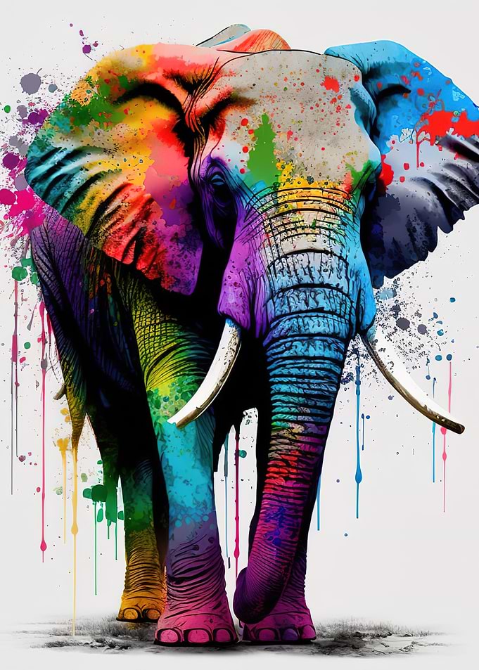 elephant colorful