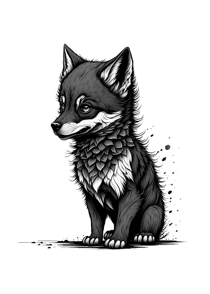 Cute Baby Wolf