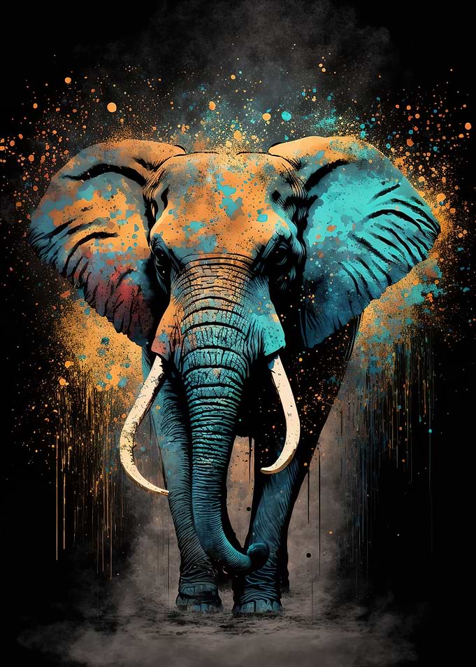 elephant colorful