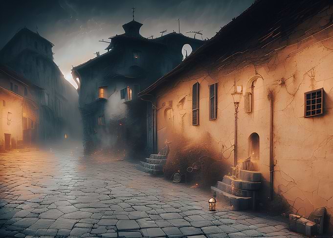 Magical dark alley
