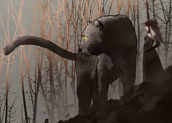 Giant black panther