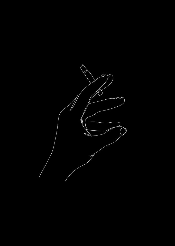 Smoking Single Line Art