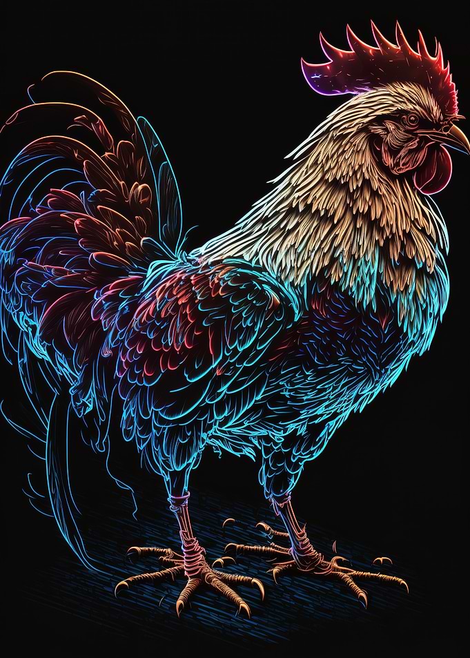chicken colorful