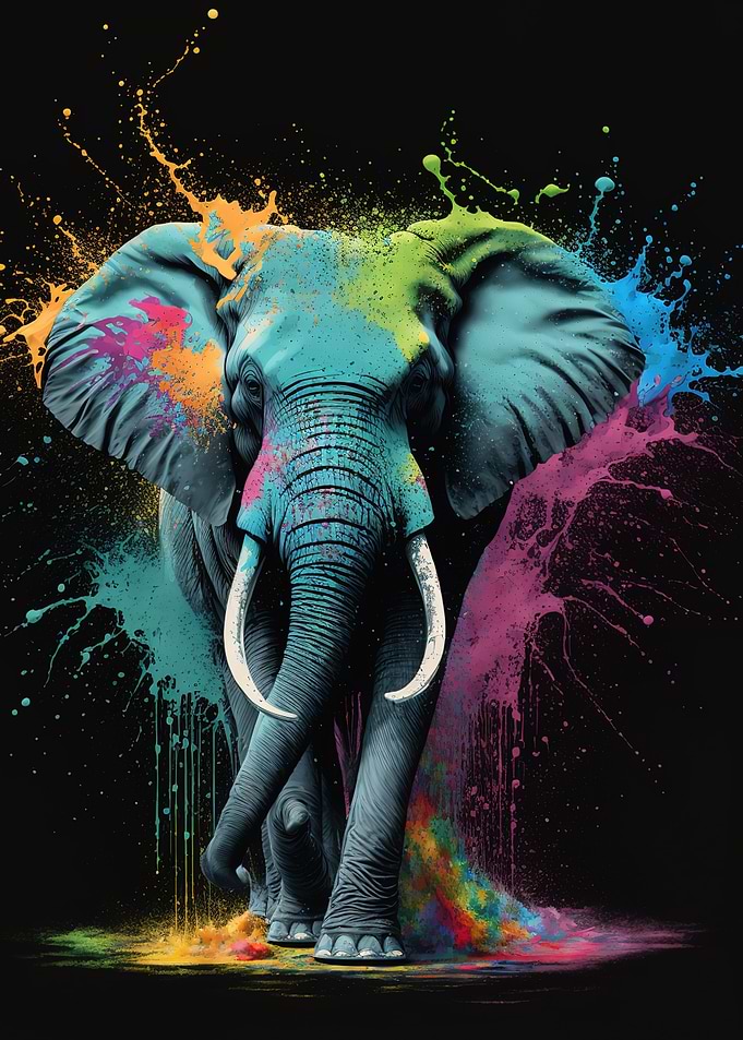 elephant colorful
