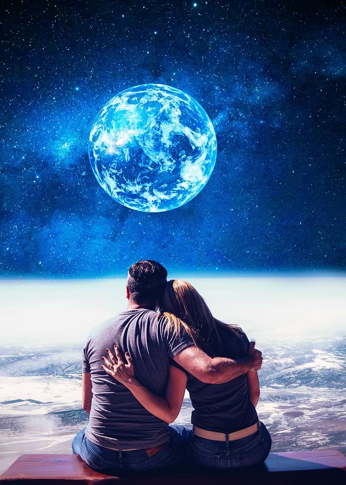 Couple Watching The space