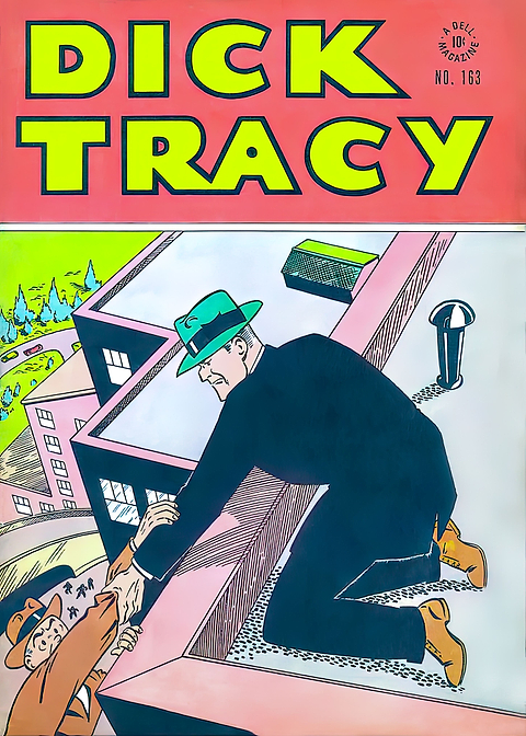 Dick Tracy No 163 — golden age comic art on metal