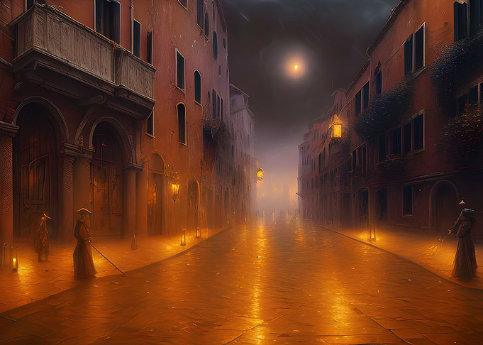 Magical dark alley