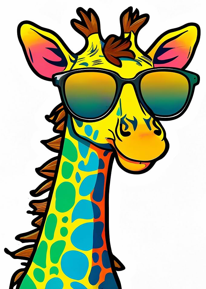 Giraffe with Sunglasses