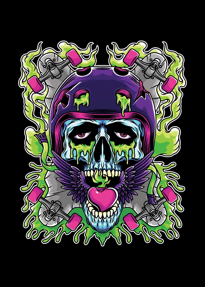 skull longboard