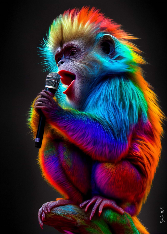 Monkey in acoustic concert