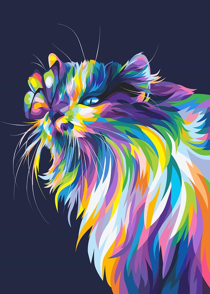 Cat and butterfly