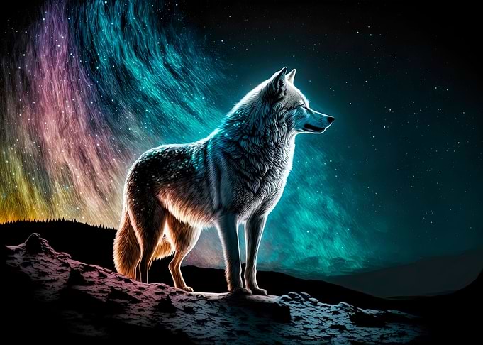 Lone wolf sings his
