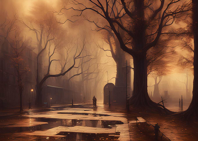 Magical dark alley