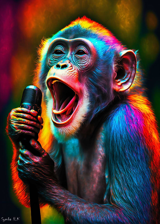 The music lover Monkey