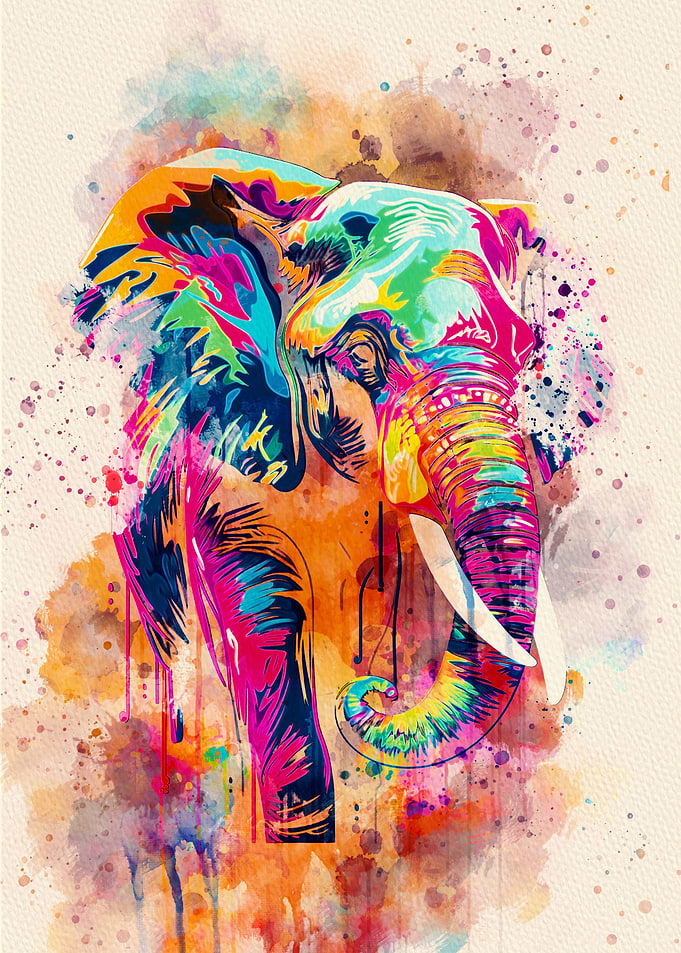 Elephant colorful