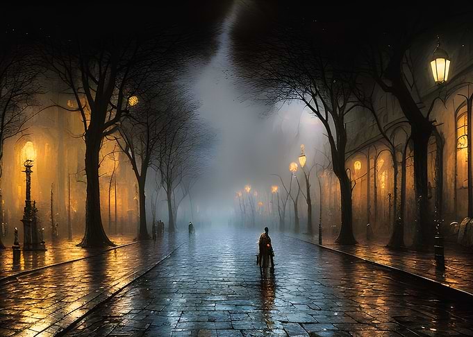 Magical dark alley