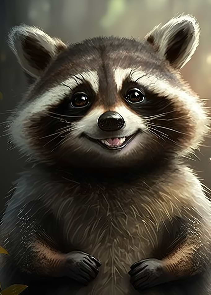 cute raccoon