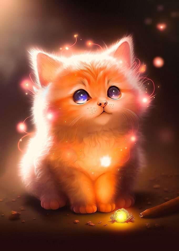 Kitty and Fireflies