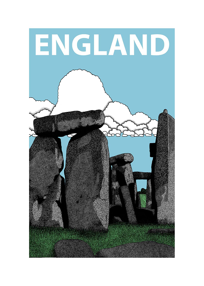 Stonehenge Travel Poster