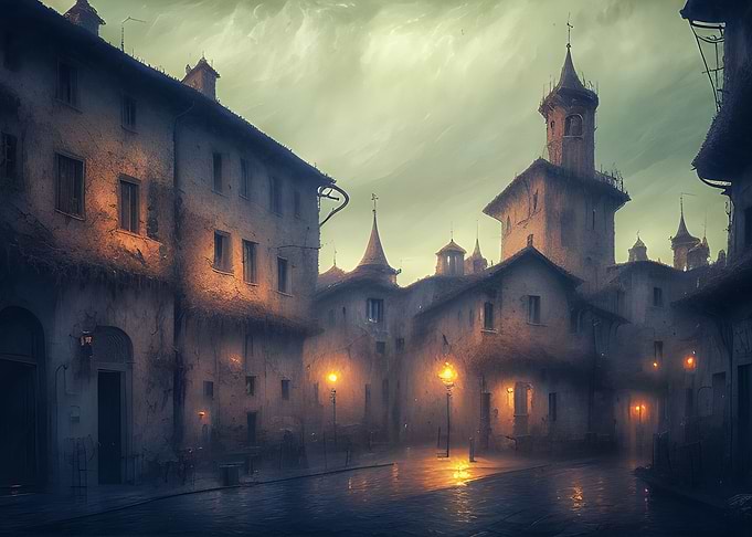 Magical dark alley
