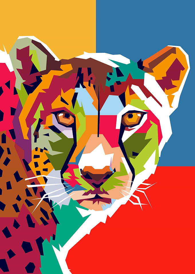 Cheetah PopArt Portrait