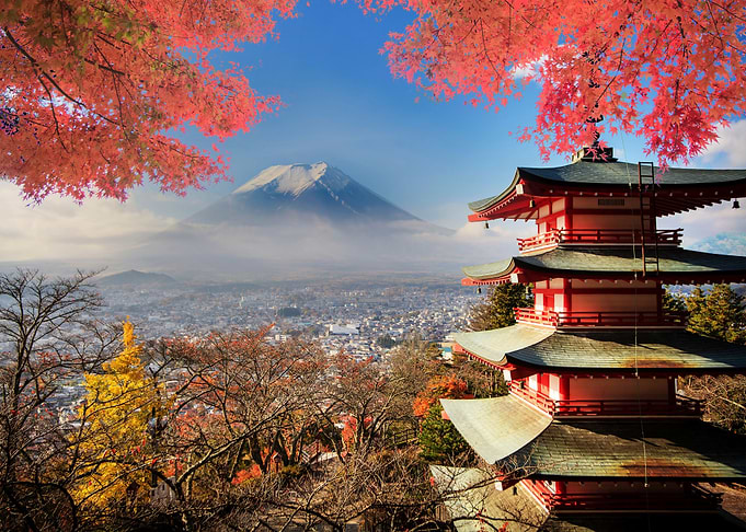 Mount Fuji and Pagoda