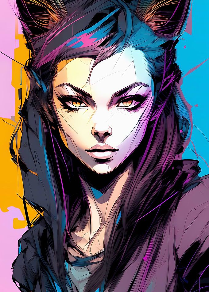 Cyber Catgirl Artwork