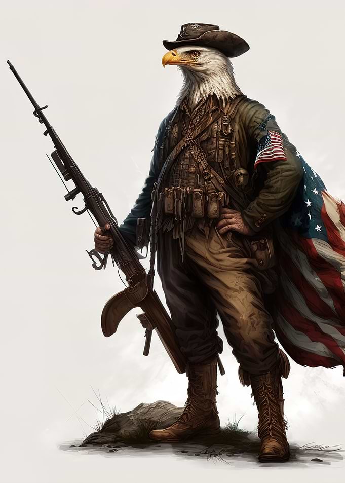 Eagle American Flag