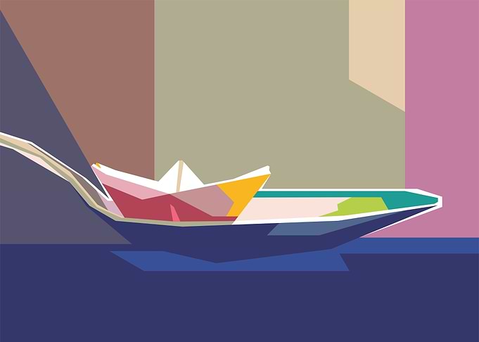 Popart Paper boat
