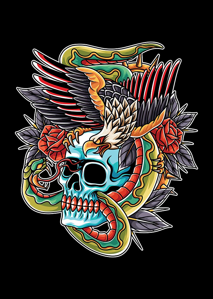 Eagle Skull Tattoo