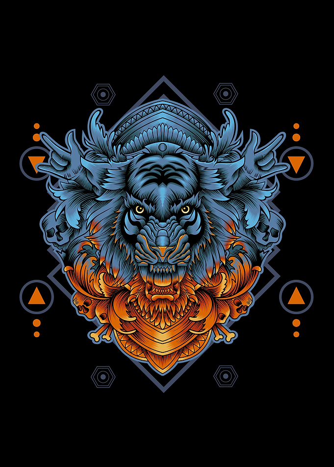 Wild tiger head