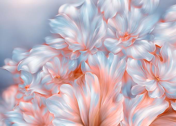 A painting of flowers