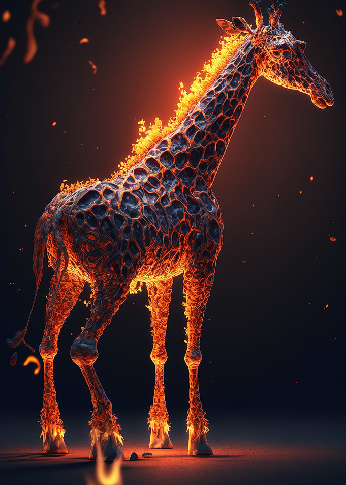 neon giraffe