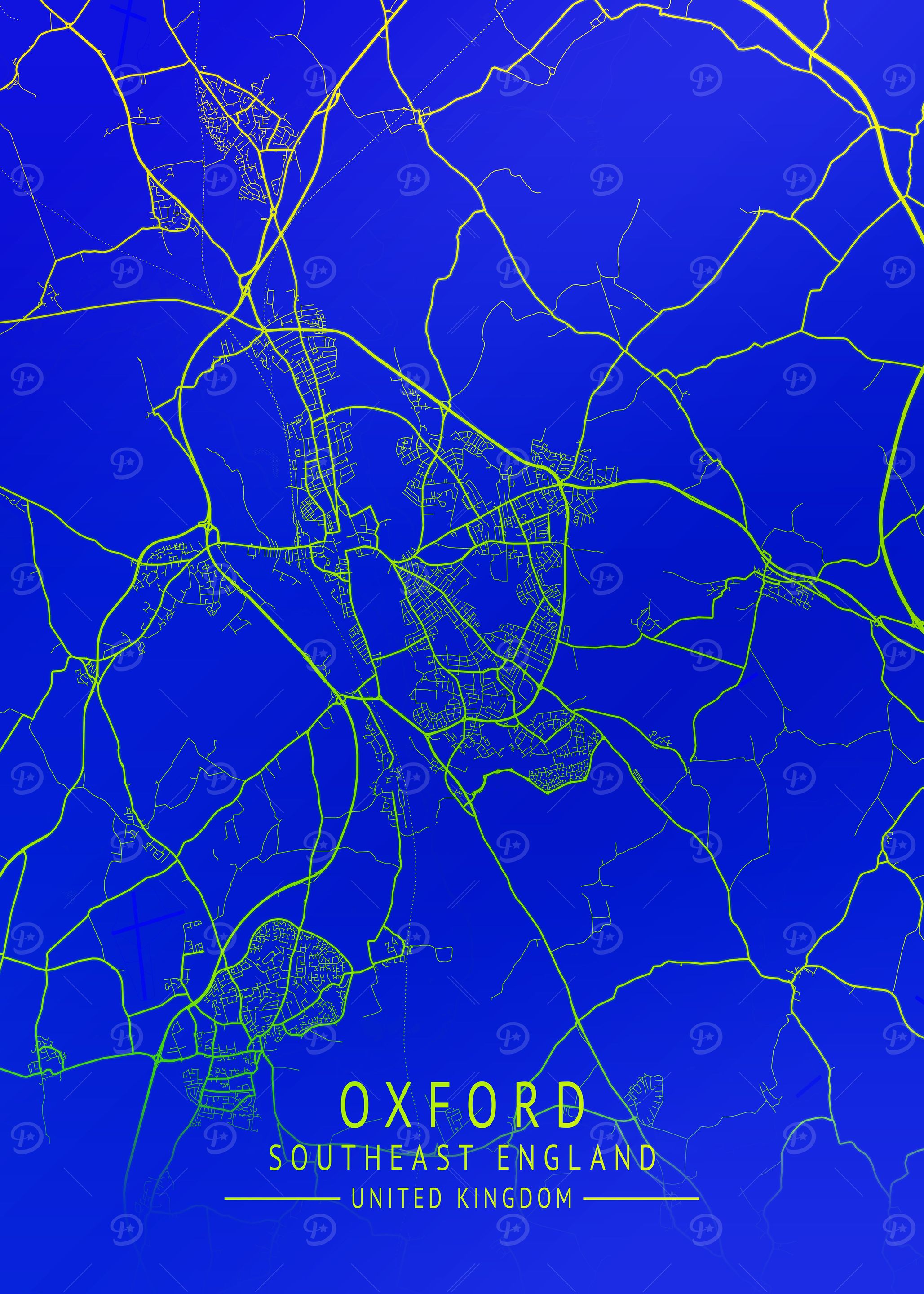 Oxford UK City Map