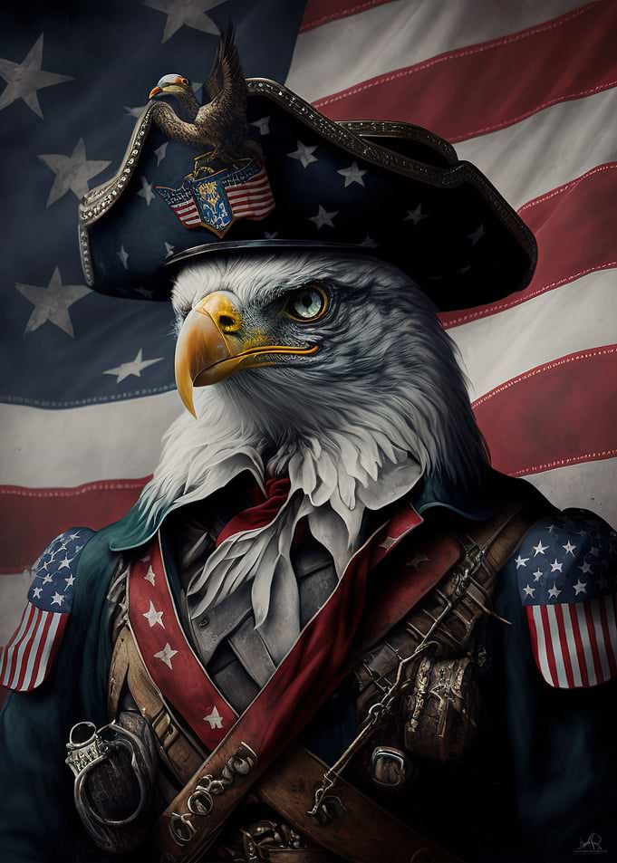 Eagle American Flag