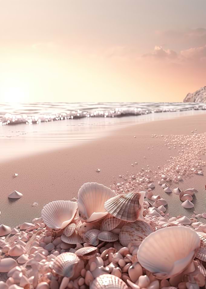Pink Shore Seashells Dream