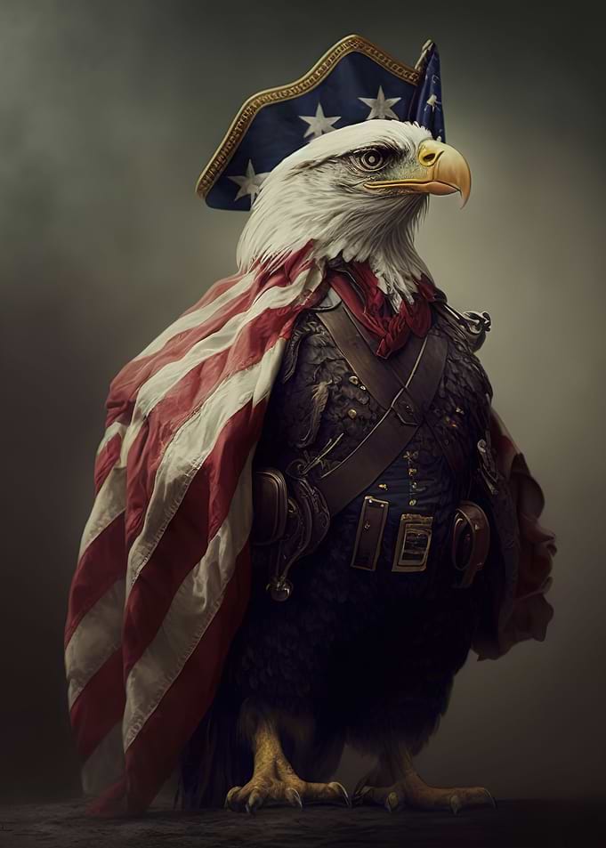 Eagle American Flag