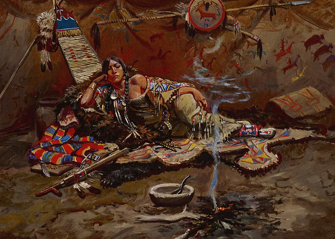 Indian Beauty In A Tipi