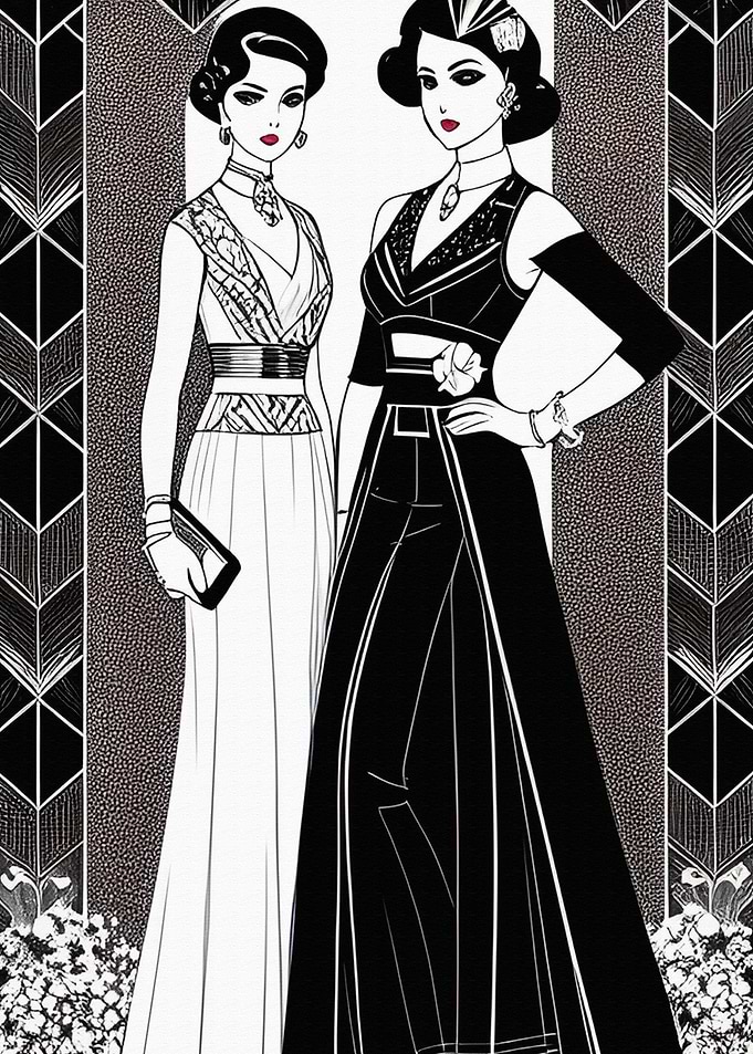 Two Art Deco Ladies