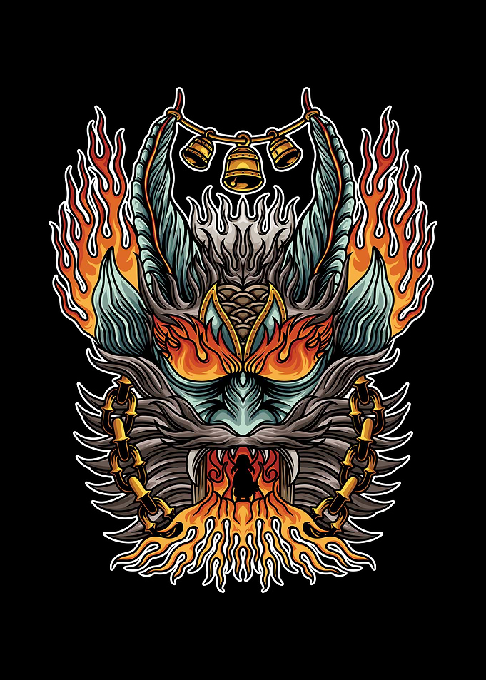 Demon Tattoo Illustration