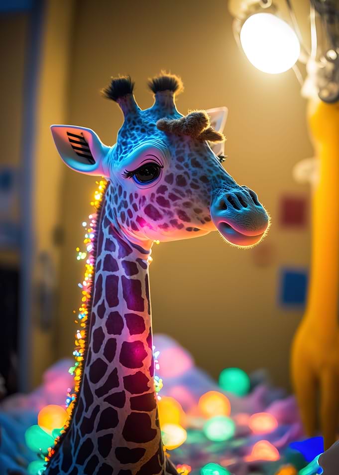 neon giraffe
