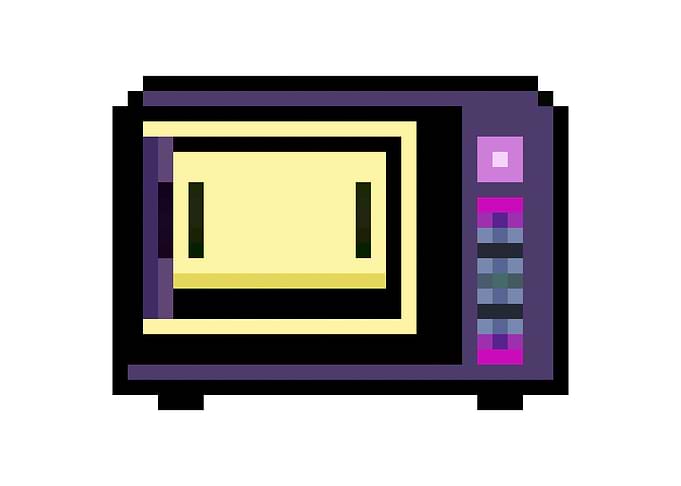 Pixel art microwave oven c