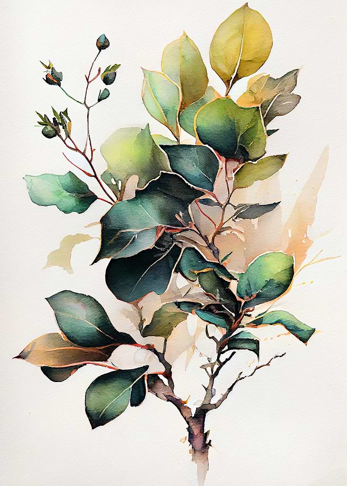 Spring flowers watercolor