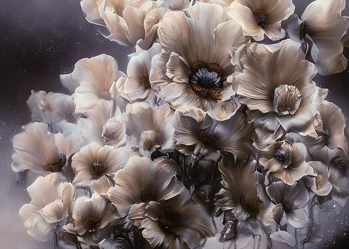 Bright beige flowers